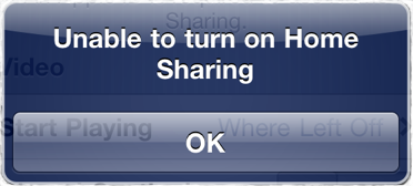 Error message