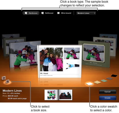 Image of book creation page