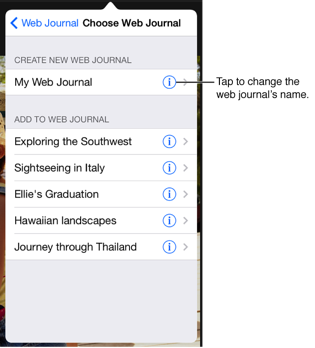 Enter a name and choose a theme for the journal