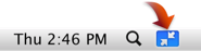 Button for exiting from full screen