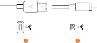 Image of FireWire cable connectors.