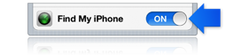 Immagine di Trova il mio iPhone attivo nella configurazione di iCloud su un iPhone