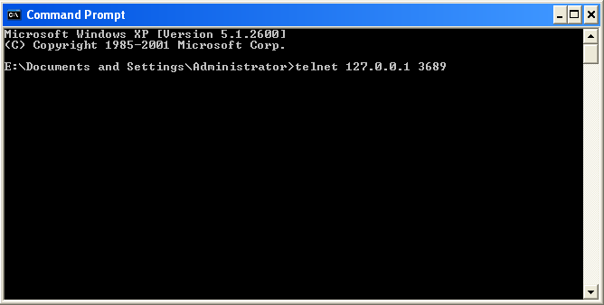 Windows telnet example