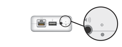 AirMac Express 背面のリセットボタン