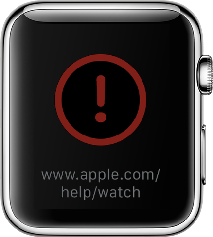 Force restart Apple Watch if it displays a red exclamation point
