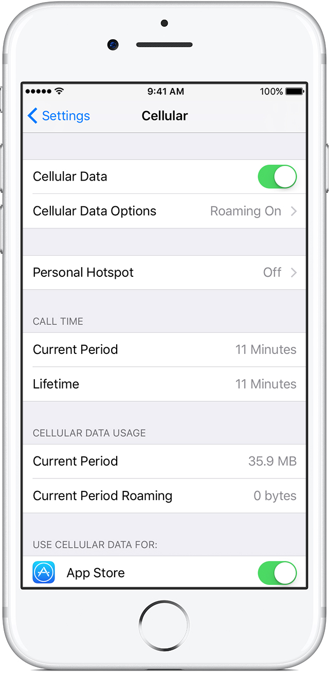 Check the data usage on your iPhone and iPad - Apple Support