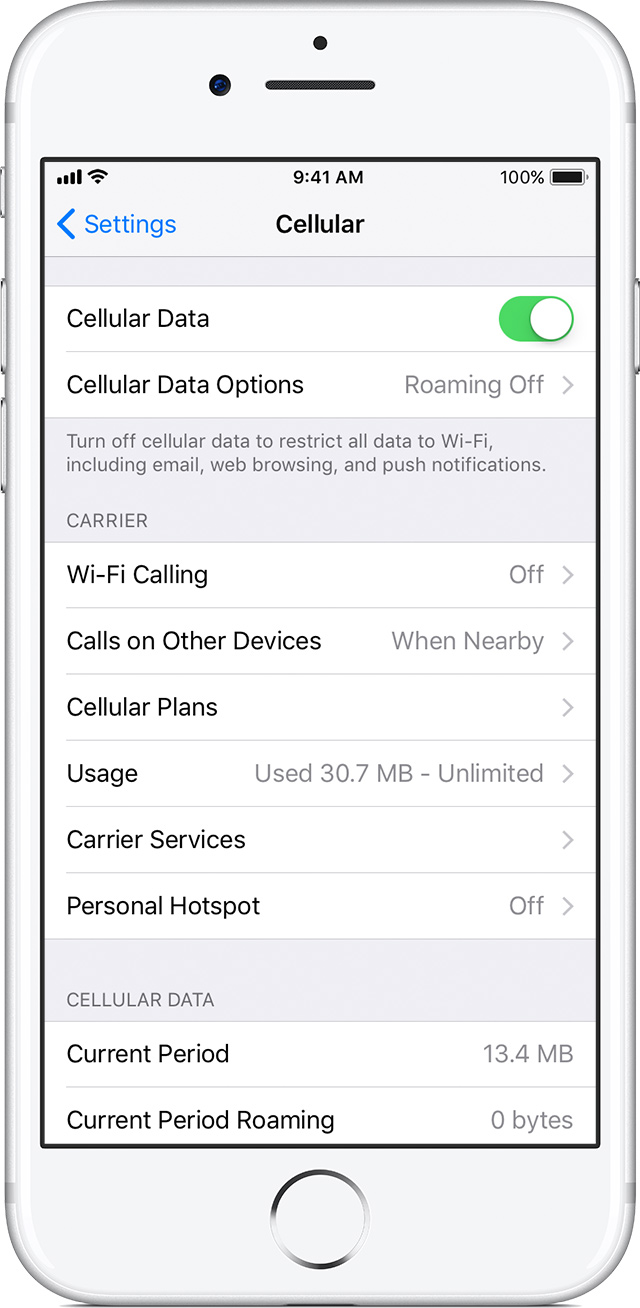 Check the cellular data usage on your iPhone and iPad Apple Support