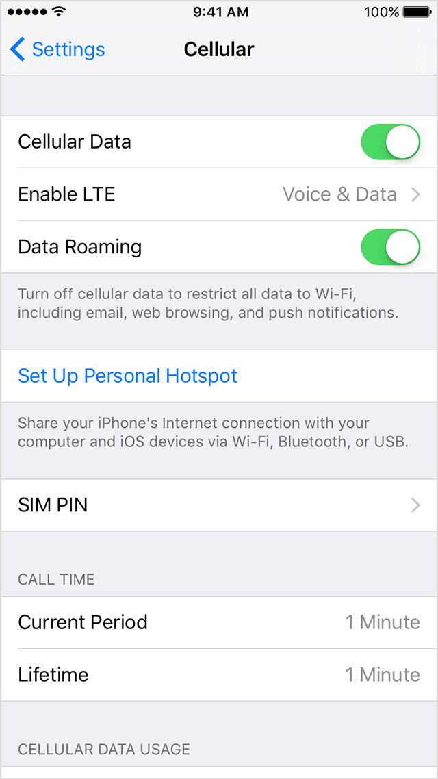 About cellular data settings and usage on your iPhone and iPad - Apple