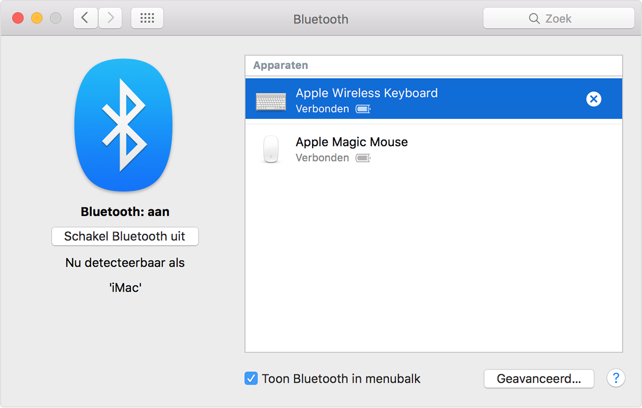 Een Bluetooth-muis, -toetsenbord Of -trackpad Gebruiken Met Een Mac ...