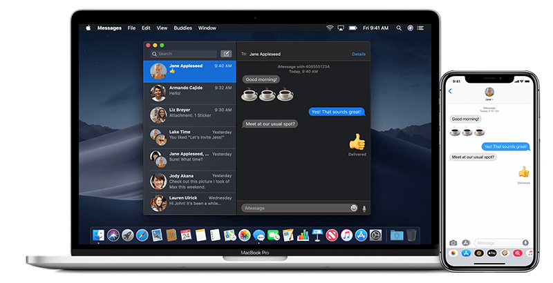 how to connect mac and iphone messages