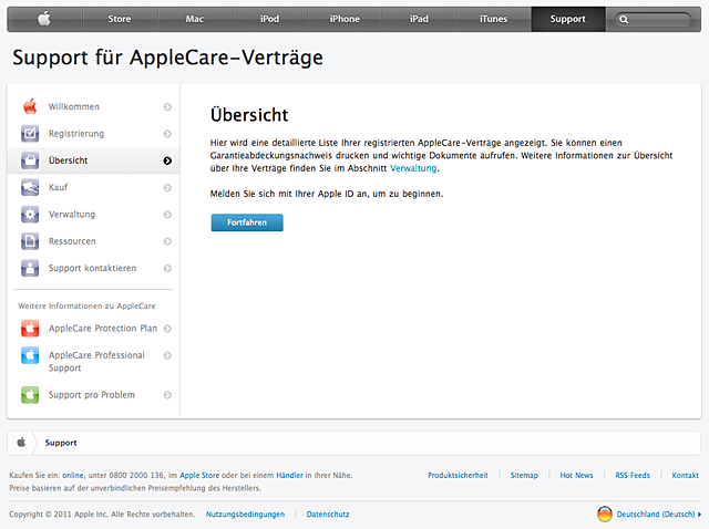 Muss ich meinen AppleCare Protection Plan registrieren? (DE)