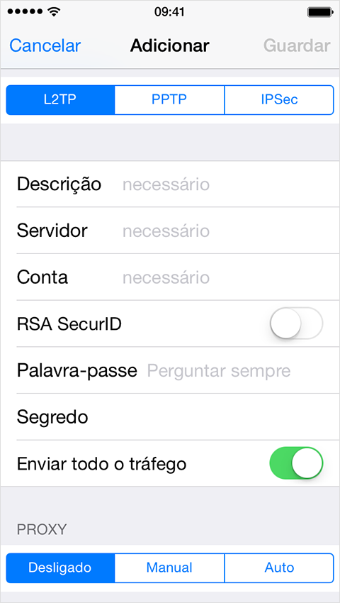 configurar vpn no iphone text