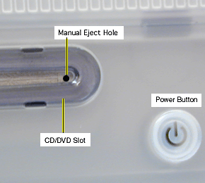 apple external dvd burner how to eject with no eject key