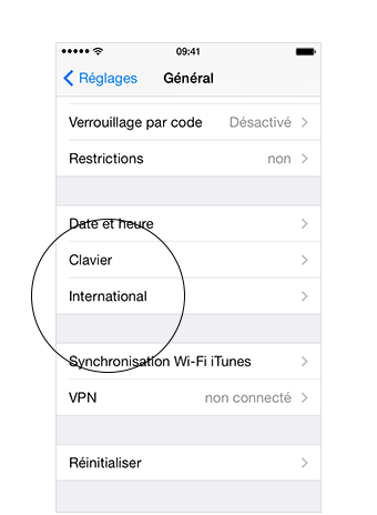 Mobile : iPhone configurer un clavier "emoji". HT2371--general-005-fr