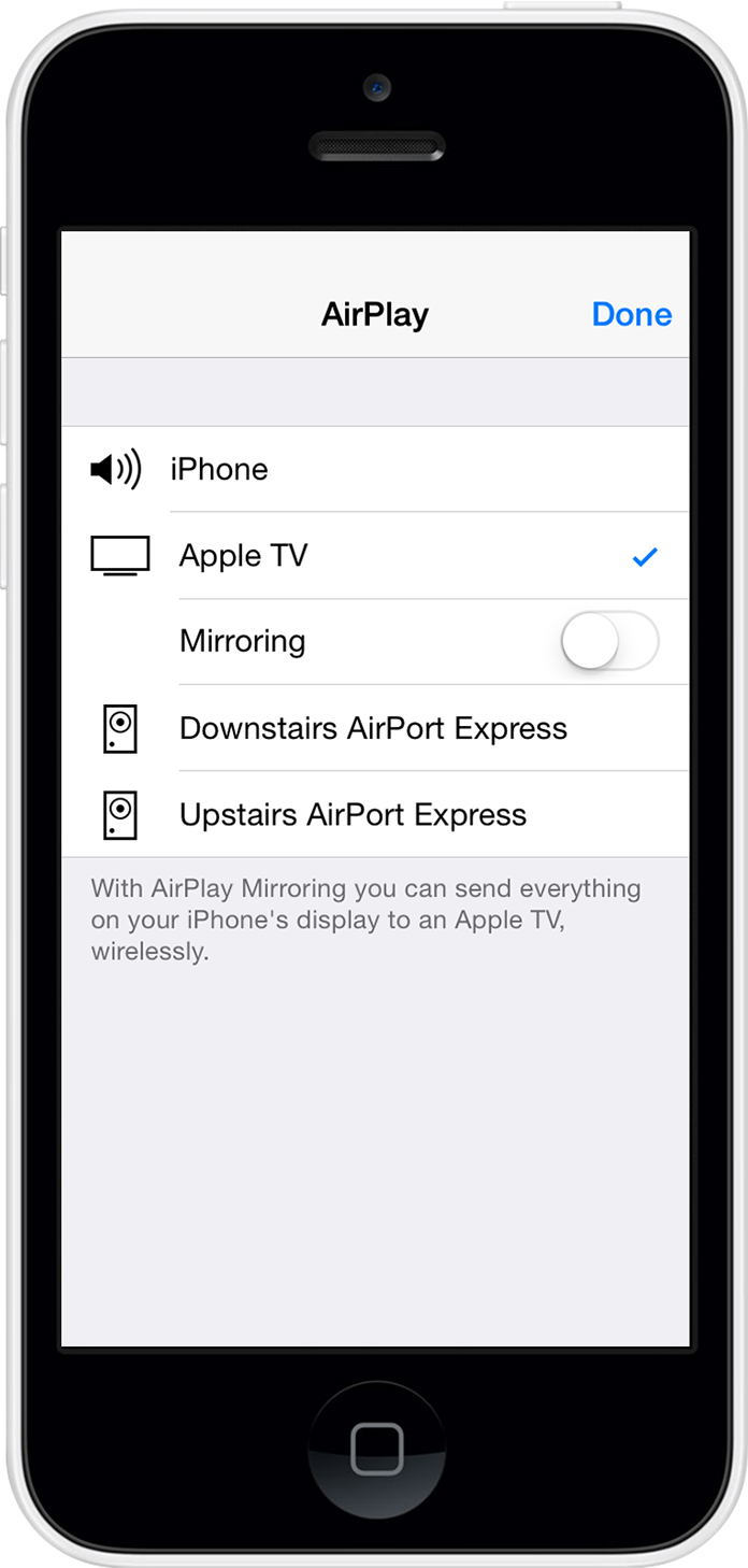 Как выглядит значок airplay