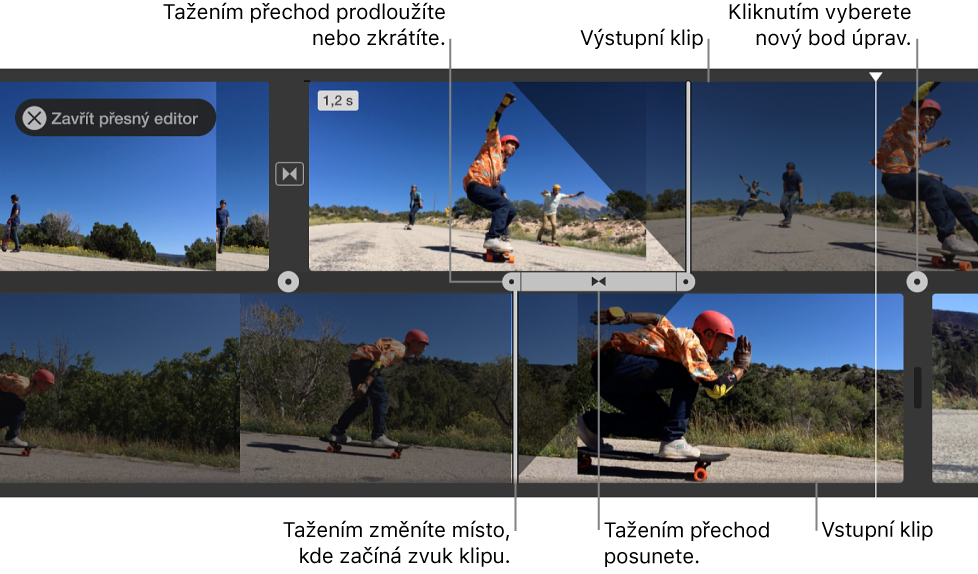 iMovie pro Mac: Ořezávání klipů