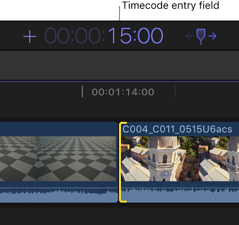 Timecode-Eingabefeld im Dashboard