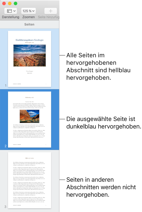 Pages Fur Mac Formatieren Von Abschnitten In Einem Pages Dokument