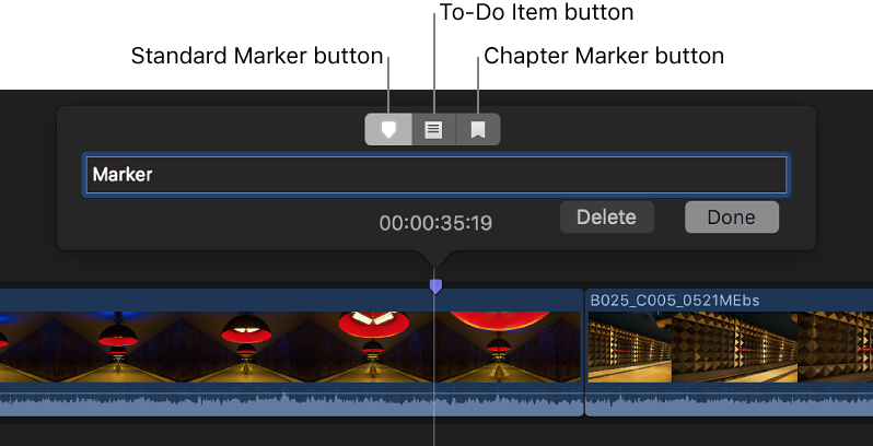 Final Cut Pro X: Manage chapter markers and their thumbnail images