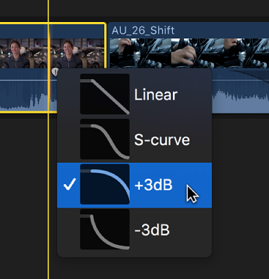 Final Cut Pro X: Fade audio in or out