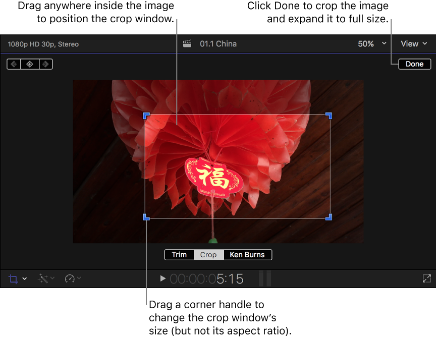 how to crop free form in final cut pro x