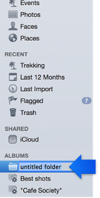 iPhoto: Customize the Source list