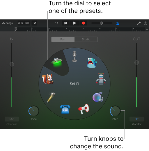 GarageBand for iOS (iPad) Record sounds with the Audio Recorder