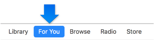 The For You tab in the navigation bar