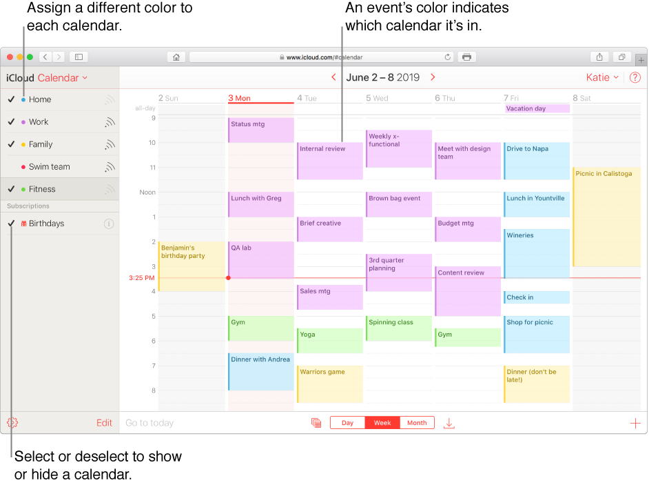 iCloud Crear un calendario en iCloud
