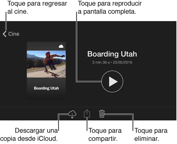 Imagen de la pantalla de detalles de una película