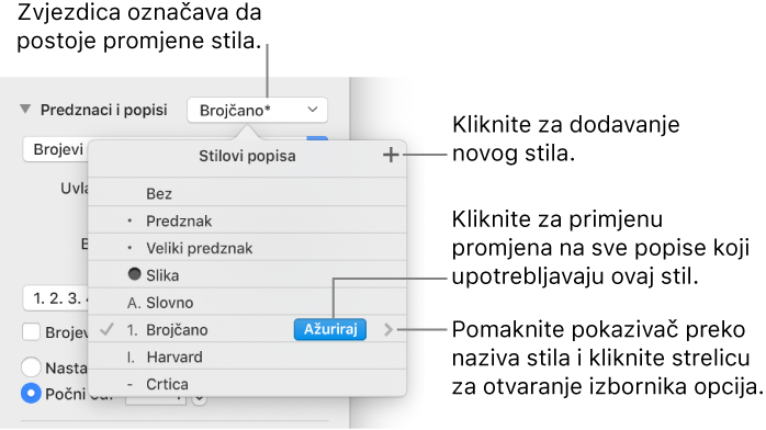Pages Za Mac Formatiranje Popisa U Dokumentu Aplikacije Pages