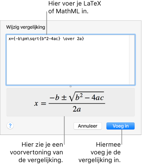 Vernederen Kilometers Ironisch Pages voor Mac: Wiskundige vergelijkingen toevoegen in Pages (NL)