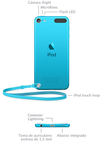 iPod touch (5ª generación) - Especificaciones técnicas (ES)