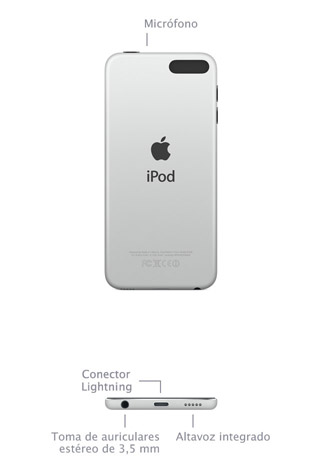 iPod touch 16GB (5ª generación, mediados de 2013) - Especificaciones  técnicas (ES)
