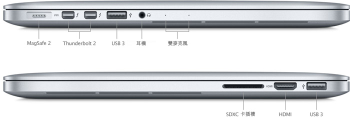 MacBook Pro (Retina, 13 英寸, 2013 年末) - 技術規格(台灣)