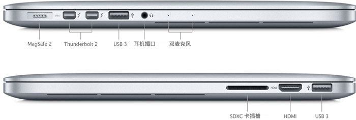 MacBook Pro (Retina, 13 英寸, 2014 年中) - 技术规格(中国)