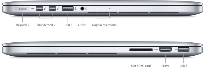 MacBook Pro (Retina, 13 pollici, metà 2014) - Specifiche tecniche (IT)