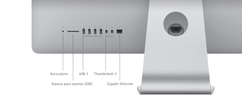iMac (Retina 5K, 27 pulgadas, mediados de 2015) - Especificaciones técnicas  (CO)