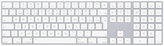 Magic Keyboard s číselnou klávesnicí - Technické specifikace (CZ)