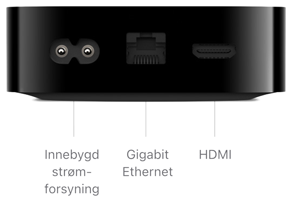Apple TV 4K (3. generasjon) - Tekniske spesifikasjoner (NO)