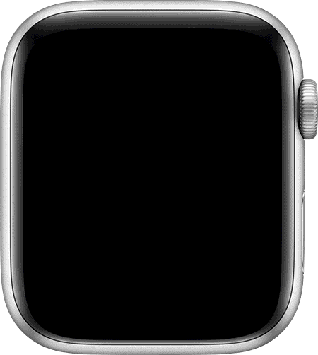 صورة gif متحركة لواجهة Apple Watch تُظهر رسالة 