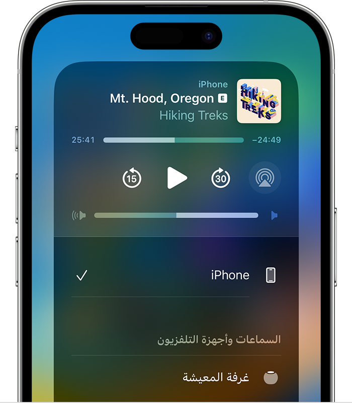 استخدام "البث السريع" لبث الصوت - Apple دعم (الإمارات)