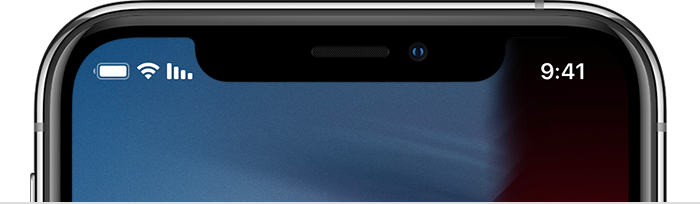 الرموز وأيقونات الحالة في Iphone Apple الدعم