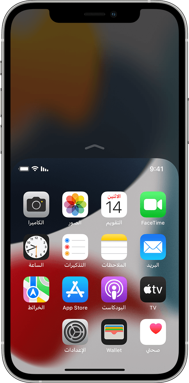 شاشة توضّح استخدام تسهيل الوصول على iPhone 12 Pro