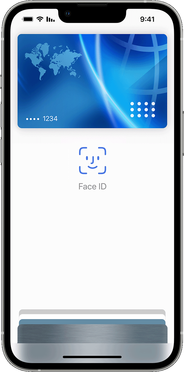 استخدام Apple Pay مع بصمة الوجه