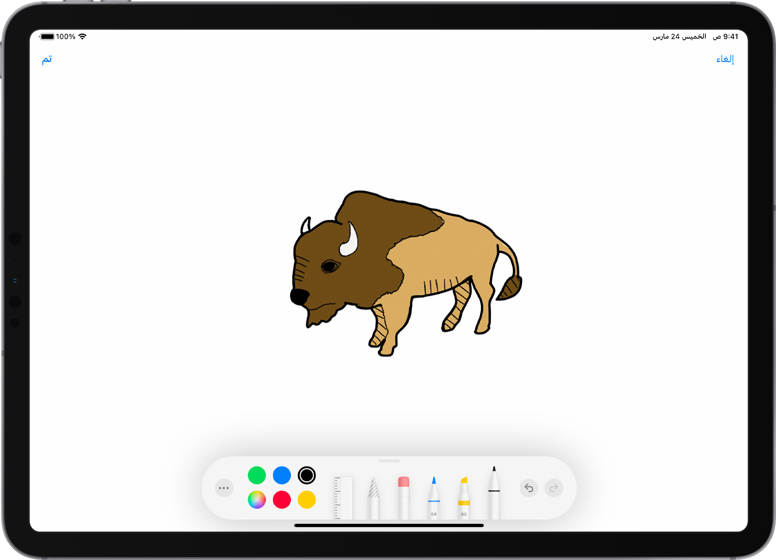الرسم المستمر على iPad Pro