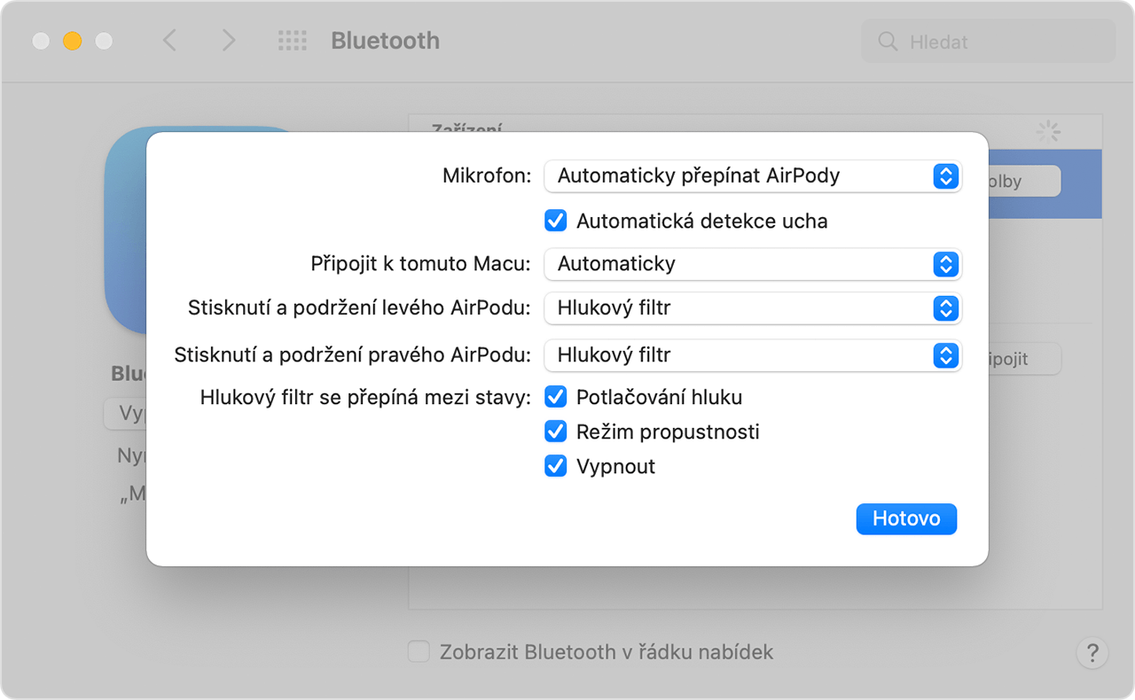 Nastavení Bluetooth na Macu