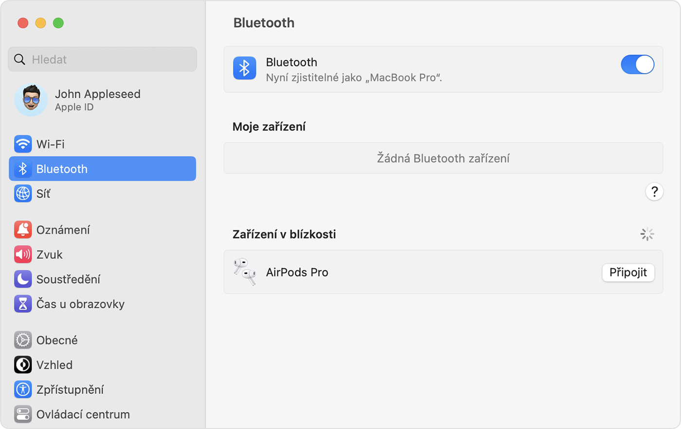 Spárování AirPodů s Macem a dalšími Bluetooth zařízeními - Podpora Apple  (CZ)