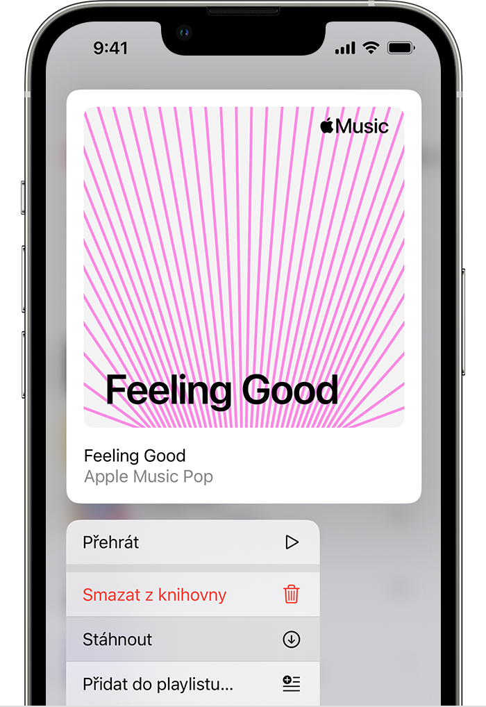 Přidání nebo stažení hudby z Apple Music - Podpora Apple (CZ)
