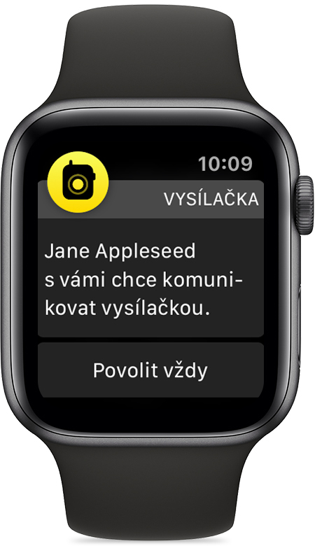 Používání Vysílačky na Apple Watch - Podpora Apple